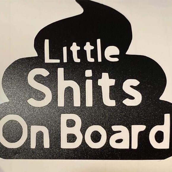 Little Sh*ts on Board Car Decal - Picture 1 of 1